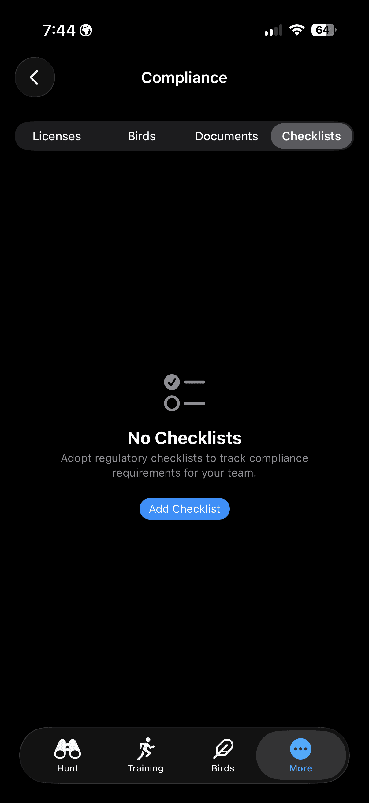 FalconryLab compliance checklists for regulatory requirements